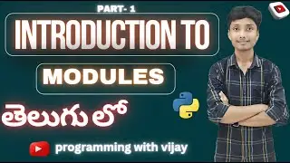 Modules Introduction in python | Easy- way | python for beginners in Telugu #module #moduleintro