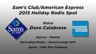Dave Calabrese   Sam's Club AmEx Holiday Radio