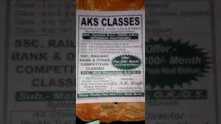 Aks classes hand bill video