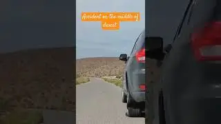 Accident on the middle of desert #travel #summer #accident #car #weel #Nevada # #nature