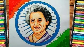 Indira Gandhi drawing step by step||national integration drawing
