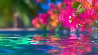 Serene Poolside Paradise Summer Ambience