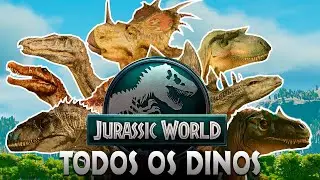 TODAS AS ANIMAÇOES DOS DINOSSAUROS TERRESTRES no JURASSIC WORLD EVOLUTION 3