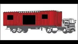 Portable Office Carefully  Handling on Flatbed High bed Trailer
