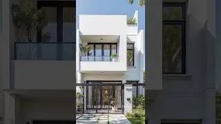 Modern White Townhouse: Simple and Elegant
