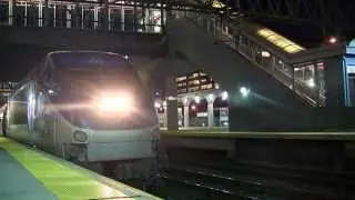 Battle Scarred Amtrak HHP-8 #655 Leads Regional #148 @ Stamford (LAST RUN)