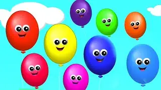 Balloon Song, Rainbow Color for Kids and Preschool Learning Videos