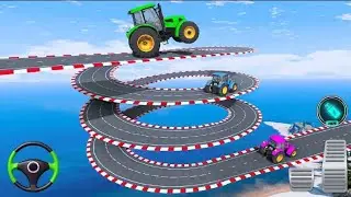 TRACTOR STUNT : GT MEGA RAMP 3D GAME. #tractorstunt . #tractordjgame