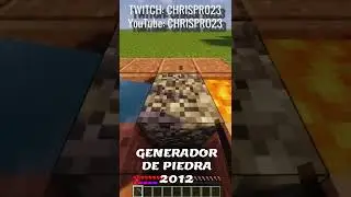 ✔️Generador Cobblestone 2012 vs 2022 #shorts #minecraft