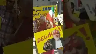 Iranians protesting Francis appeasement of the mullah regime