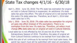 Louisiana Cultural Districts - Sales Tax Exemption
