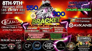 PA Pro-Am Pool presents the 550/700 Nineball Split bracket!