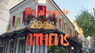 A short walk through the center of Athens in Christmas | No Talk | 4K