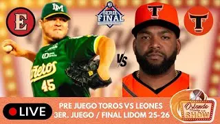 JUEGO 3 TOROS VS LEONES POSPUESTO / FINAL LIDOM 2025 - 2026