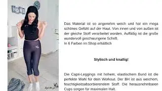 Fitness Outfit - Style like you - Bra und Capri Leggings