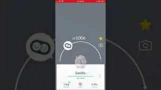 Evolving Swirlix into Slurpuff in Pokemon go!!