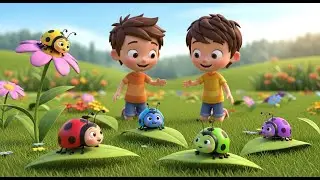 Five Little Ladybugs Crawl Crawl Crawl | Garden Bugs & Counting Song for Kids