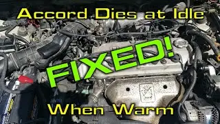 96 Accord Dies at idle when at operating temperature