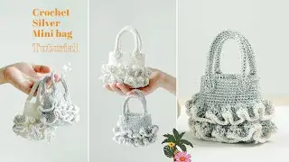 一針一線鉤出閃耀✨又可愛的mini手提包｜鉤針編織教程｜🧶Easy  crochet mini bag