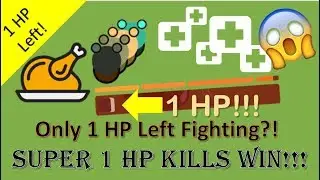 Surviv.io | 1 HP Chicken Dinner😱?! Fighting with 1 HP Twice😱😱!