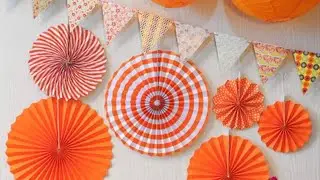 How to make paper fan ||birthday decoration ideas ||#papercraft