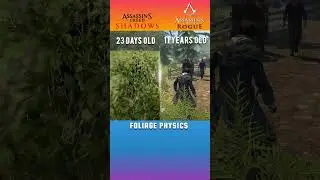 Assassin's Creed Shadows vs Assassin's Creed Rogue - Foliage Physics #assassinscreedshadows  #shorts