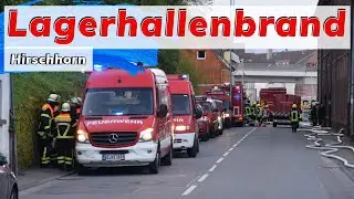 🏢 Lagerhalle einer 🧥🧣Textilfärberei in 🔥🔥Vollbrand – Großaufgebot der Feuerwehr im Einsatz