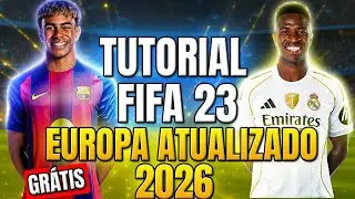 TUTORIAL 📚 PATCH FIFA 23 ATUALIZADO 2026 🔥⚽ NOVOS UNIFORMES 👕✨ FACES E MUITO MAIS 😱 &Eacute; DE GRA&Ccedil;A 💥