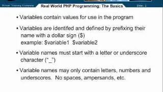 Variables in PHP.flv