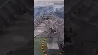 Navy War Ship Hit By Giant Wave #shorts #waves #warships #navy