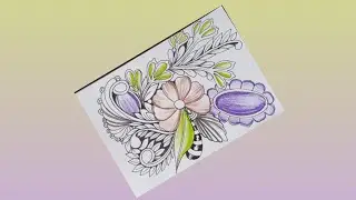zentangle flower art | Zentangle for beginners