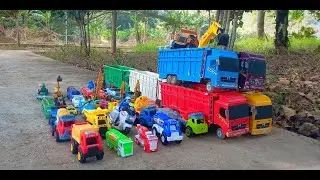 REVIEW MOBIL TRUK TRONTON PANJANG PENUH MOBIL MOBILAN OLENG,MOBIL POLISI,MOBIL BALAP, EXAVATOR