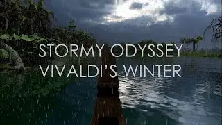 Rainy day boat ride 4K Vivaldi I Boat ride animation Lumion