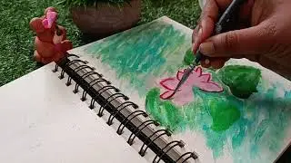 Super Easy Lotus 🪷 Flower 😲 art || Loose Acrylic Technique for Biginners