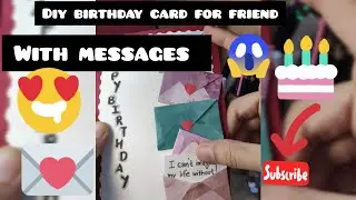 how to make birthday card for friend🥳#diy #birthday #cardmaking #tutorial #ideas#handmade @miniart02