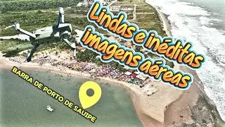 Novas imagens aéreas da Barra de Porto de Sauipe, distrito da cidade de Entre Rios - Bahia 