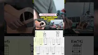 Take me home country roads shorts 2/2 - John Denver (EASY) | Fingerstyle Guitar | with TABs Cover
