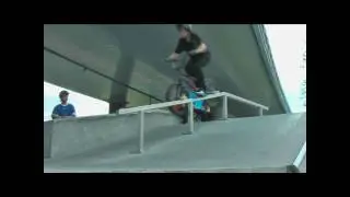 Jon BN 360 lookback and a handrail bmx