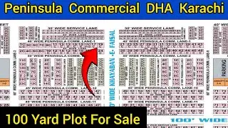 Peninsula Commercial 100 Yard VIP Plot For Sale Best for Investment Construction Phase 8 DHA karachi