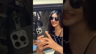 See #Sreeleela giving selfie to Airport Women at Hyd Airport
