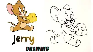 How to draw Jerry cute drawing.. #video #viral #jerry #drawing #art