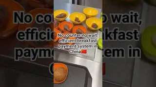 Efficient payment system in Chinese cafeteria, machine will detect food and cut money #china #shorts