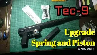 FPS NAIK !! Upgrade Tec-9 Spring dan Piston !!  Kaleng Minuman Tembus #airsoft #dcobra #tec9
