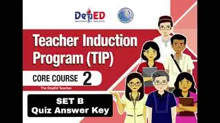 TIP Coursebook 2 SET B Quiz Answer Key | Teacher Induction Program #teachernem