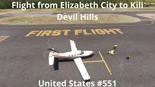 Flight from Elizabeth City to Kill Devil Hills/Flying through United States #551/MSFS 2020