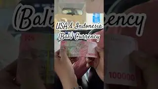USA & Indonesia(Bali) Currency Exchange 💴  #shorts #trending #currency #money