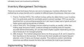 Managing Inventory for Small Businesses | Alan Boal