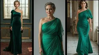Emerald Asymmetrical Wedding Guest Dress 💚Jewel Tones