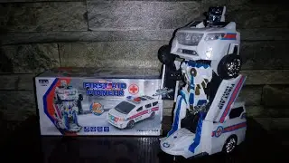 Ambulance | Electric Transforming Ambulance | Toys and Unboxing | Robot Car | First Aid Vehicle Toy