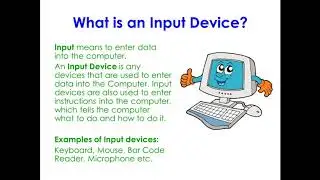 Grade-8 Computer Science  Input Devices Lesson 8